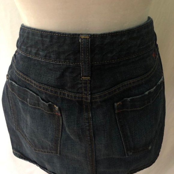 Gap 1969 Women's Distressed Medium Wash Skirt - Picture 4 of 7